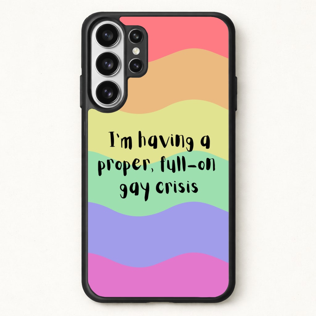 Gay Crisis - Heart TV Phone Case for Galaxy S26 Ultra