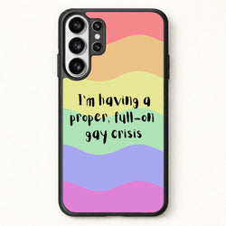 Gay Crisis - Heart TV Phone Case for Galaxy S26 Ultra