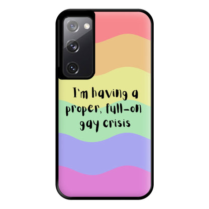 Gay Crisis - Heart TV Phone Case for Galaxy S20FE