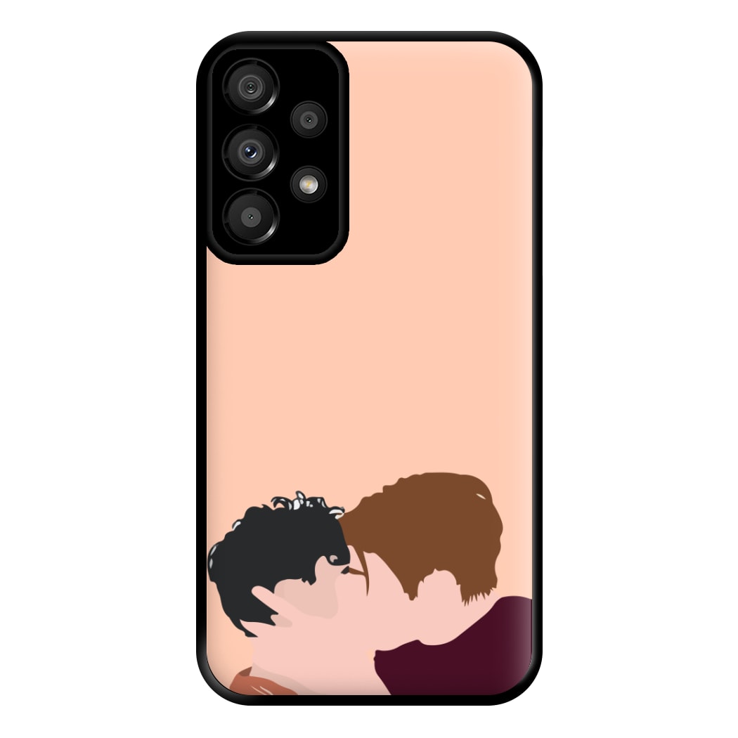 Nick And Charlie Kissing - Heart TV Phone Case for Galaxy A33