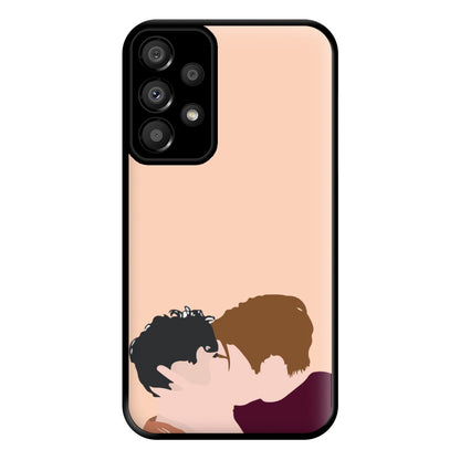 Nick And Charlie Kissing - Heart TV Phone Case for Galaxy A33