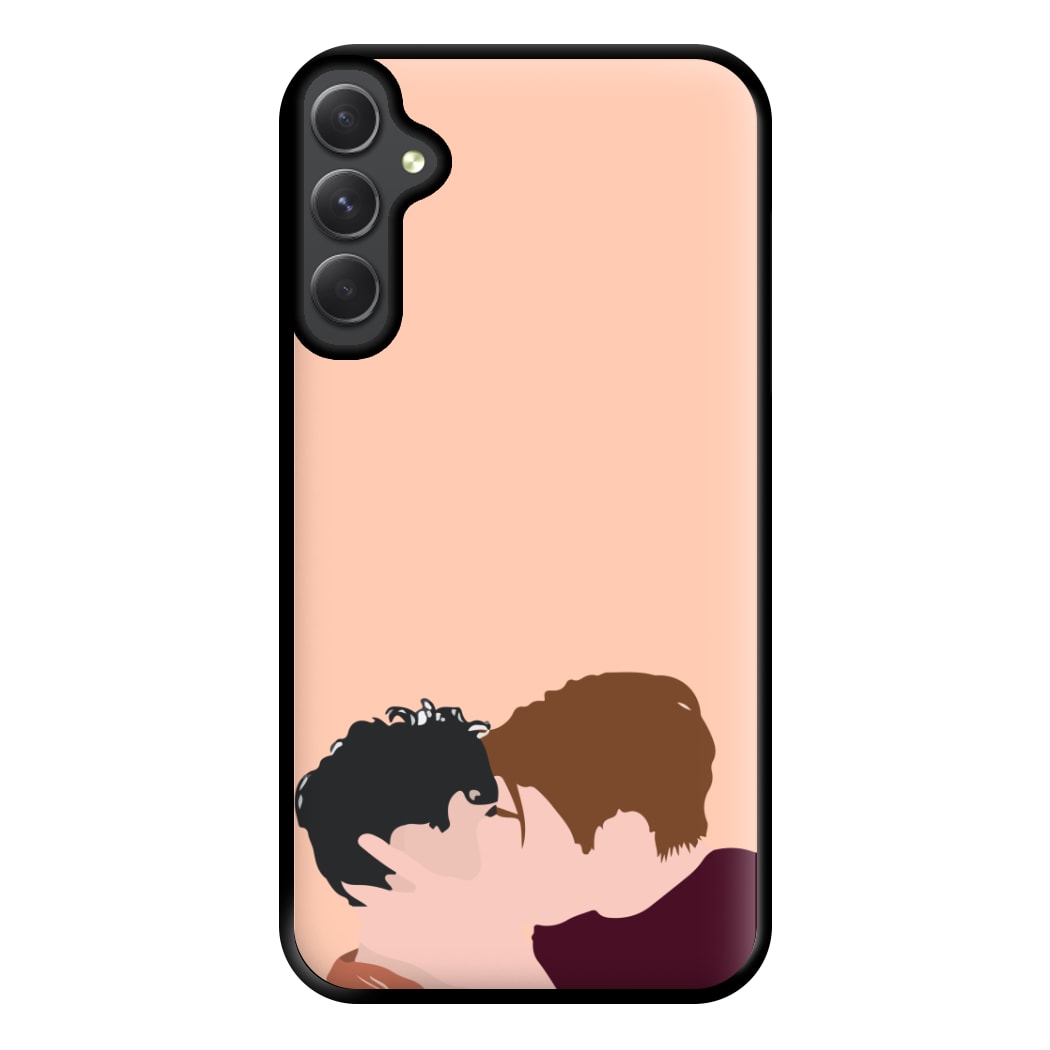 Nick And Charlie Kissing - Heart TV Phone Case for Galaxy A34