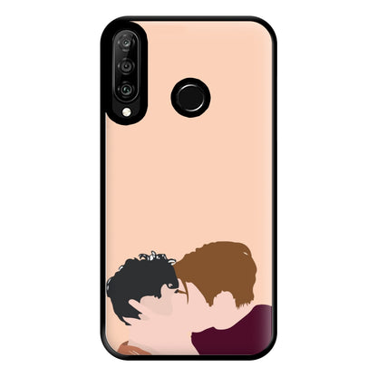 Nick And Charlie Kissing - Heart TV Phone Case for Huawei P30 Lite