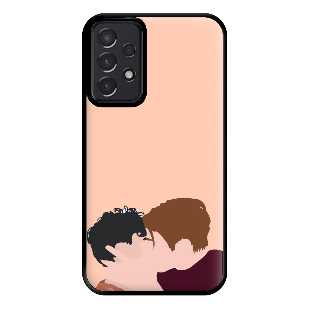 Nick And Charlie Kissing - Heart TV Phone Case for Galaxy A52 / A52s