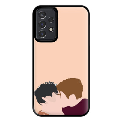 Nick And Charlie Kissing - Heart TV Phone Case for Galaxy A52 / A52s