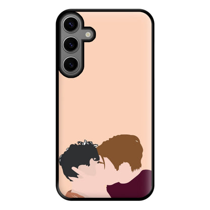 Nick And Charlie Kissing - Heart TV Phone Case for Galaxy S23FE