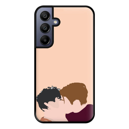 Nick And Charlie Kissing - Heart TV Phone Case for Galaxy A15