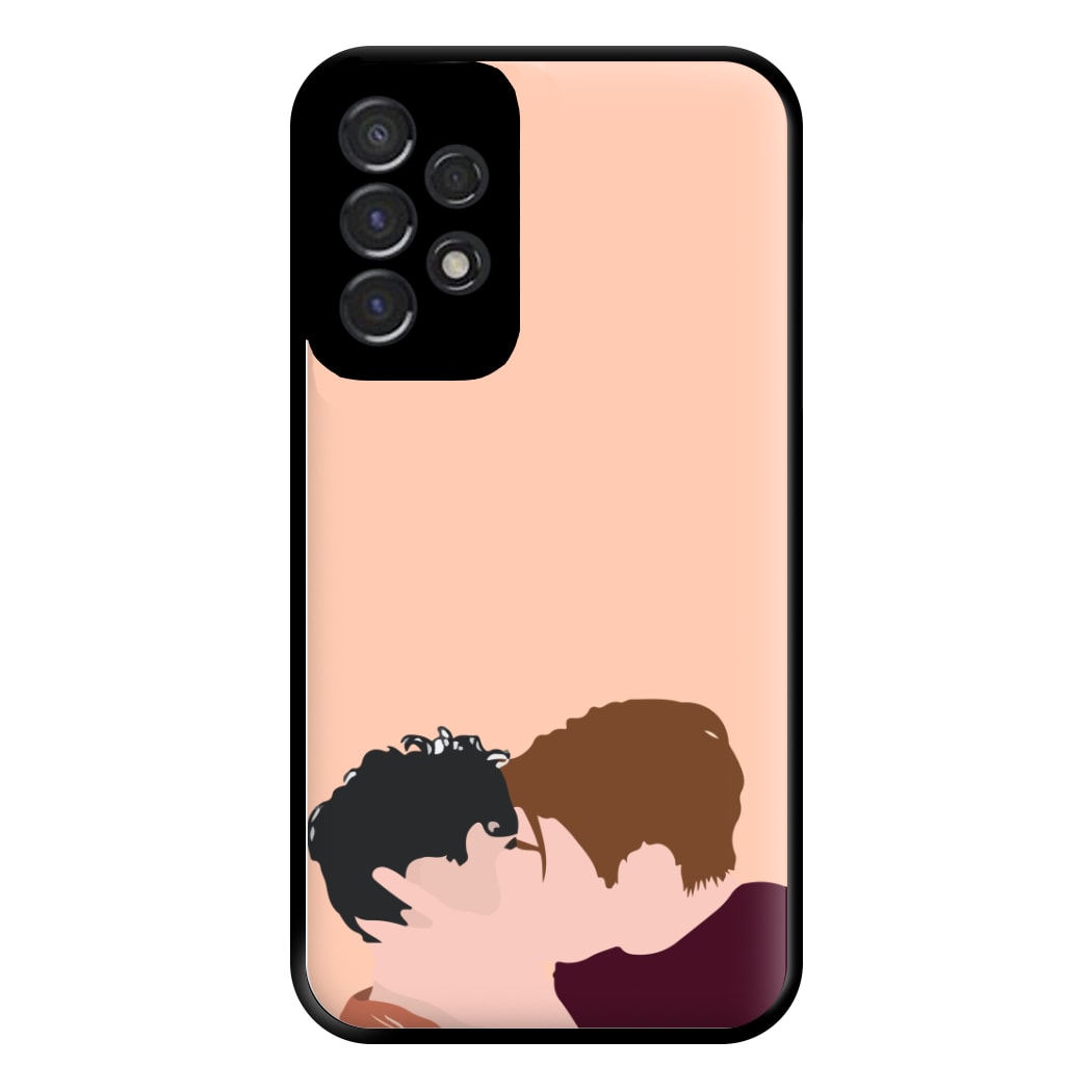 Nick And Charlie Kissing - Heart TV Phone Case for Galaxy A53