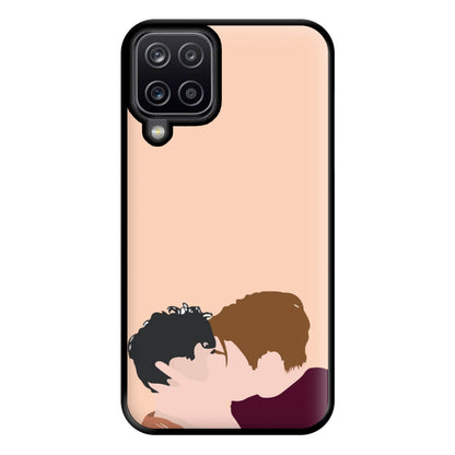 Nick And Charlie Kissing - Heart TV Phone Case for Galaxy A12