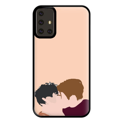 Nick And Charlie Kissing - Heart TV Phone Case for Galaxy A71