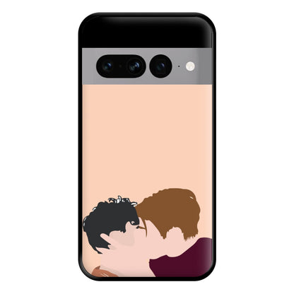 Nick And Charlie Kissing - Heart TV Phone Case for Google Pixel 7 Pro