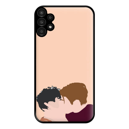 Nick And Charlie Kissing - Heart TV Phone Case for Galaxy A13