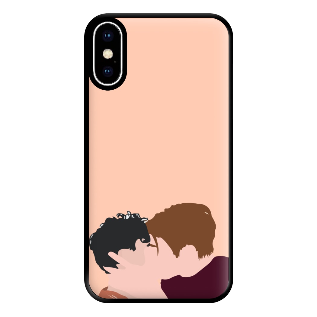 Nick And Charlie Kissing - Heart TV Phone Case for iPhone XS Max