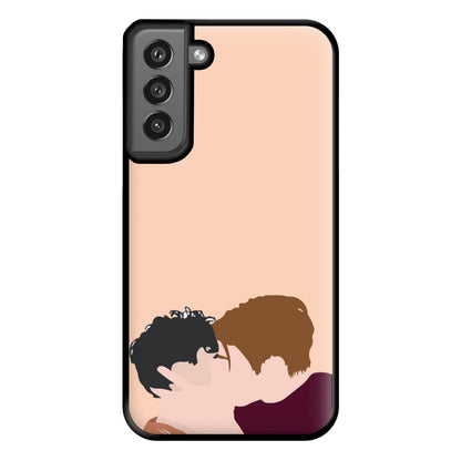 Nick And Charlie Kissing - Heart TV Phone Case for Galaxy S21FE