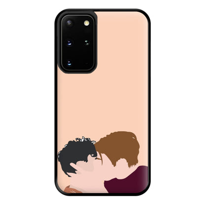 Nick And Charlie Kissing - Heart TV Phone Case for Galaxy S20 Plus