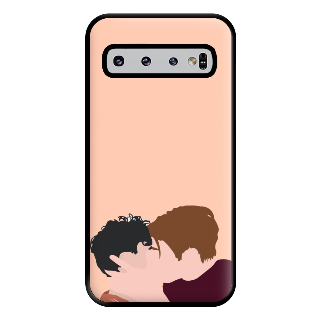 Nick And Charlie Kissing - Heart TV Phone Case for Galaxy S10 Plus