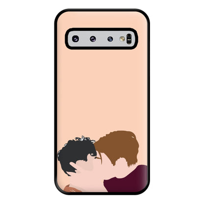 Nick And Charlie Kissing - Heart TV Phone Case for Galaxy S10 Plus