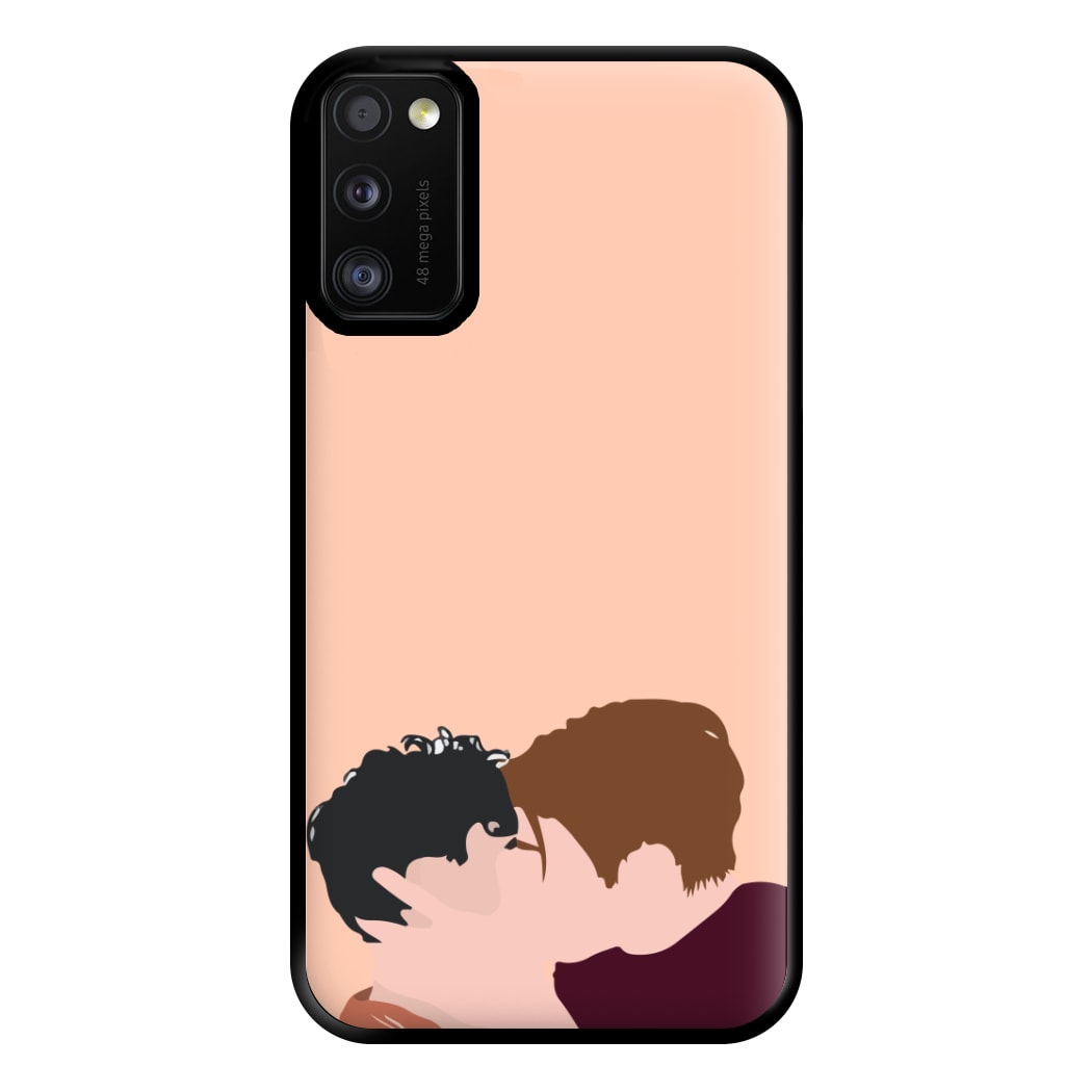 Nick And Charlie Kissing - Heart TV Phone Case for Galaxy A41