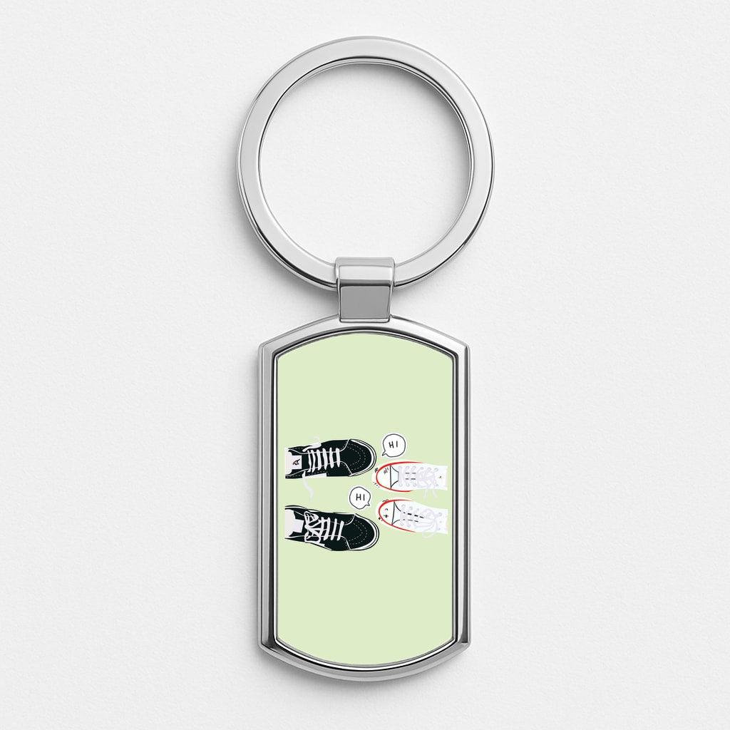 Hi - Heart TV Silver Keyring