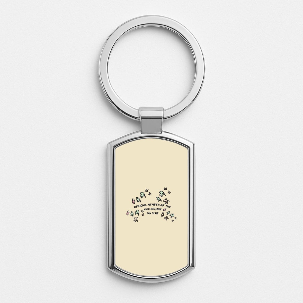 Official Member Of The Nick Nelson Fan Club - Heart TV Silver Keyring