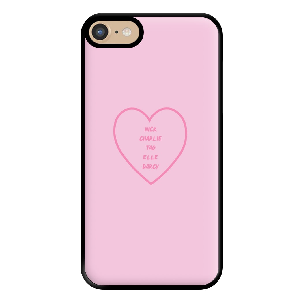 Nick , Charlie , Tao , Elle , Darcy - Heart TV Phone Case for iPhone 6 / 7 / 8 / SE