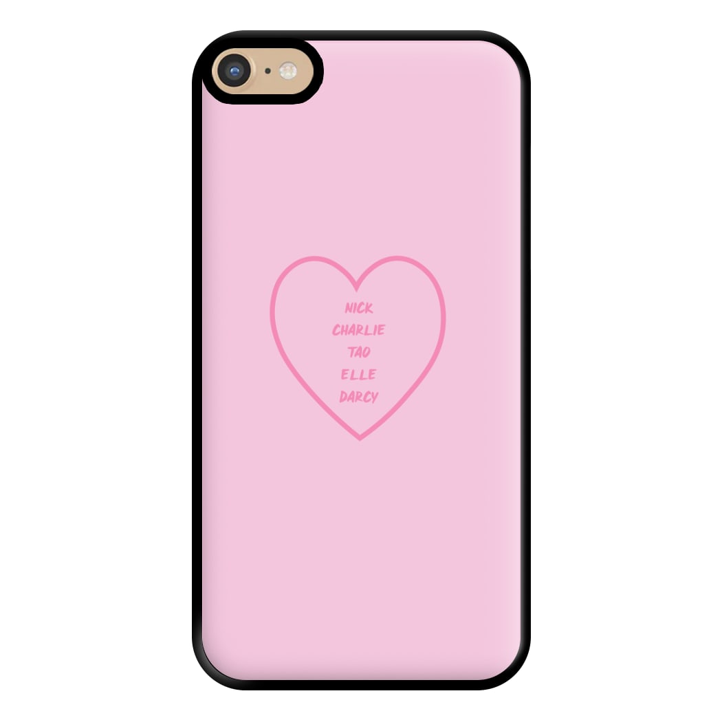 Nick , Charlie , Tao , Elle , Darcy - Heart TV Phone Case for iPhone 6 Plus / 7 Plus / 8 Plus