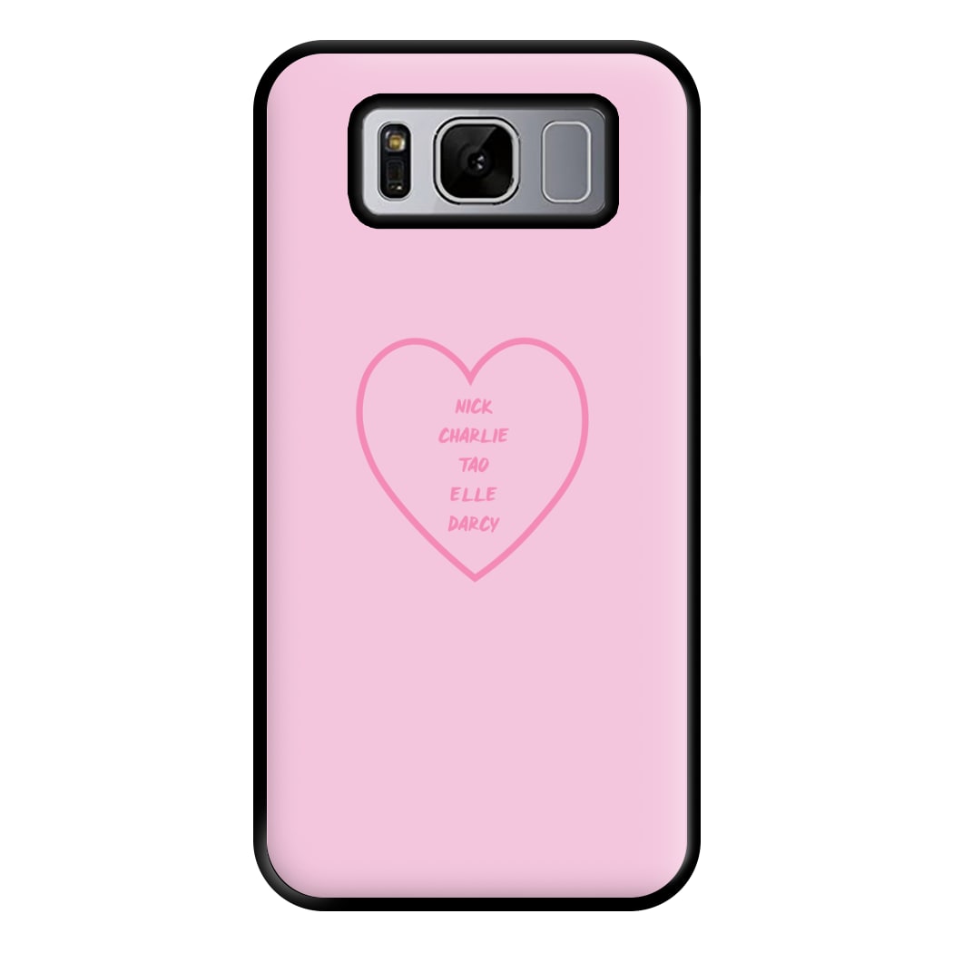 Nick , Charlie , Tao , Elle , Darcy - Heart TV Phone Case for Galaxy S8 Plus