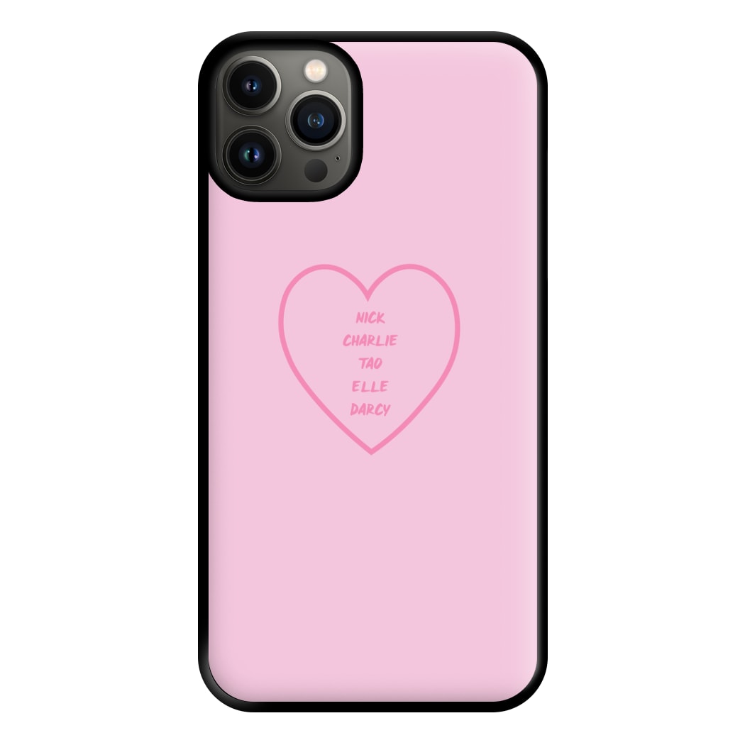 Nick , Charlie , Tao , Elle , Darcy - Heart TV Phone Case for iPhone 13