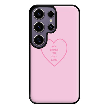 Nick , Charlie , Tao , Elle , Darcy - Heart TV Phone Case for Galaxy S25 Ultra