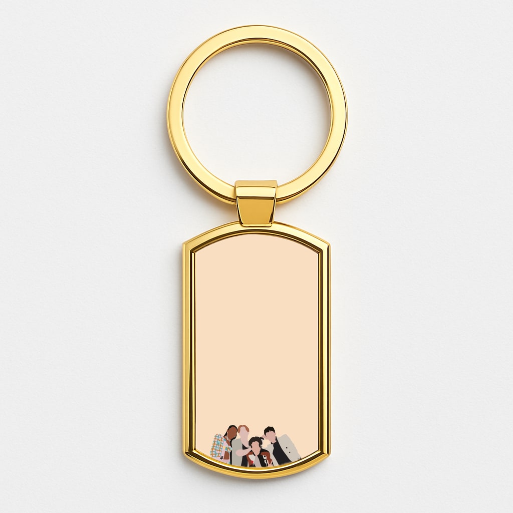 The Heart Crew Gold Keyring