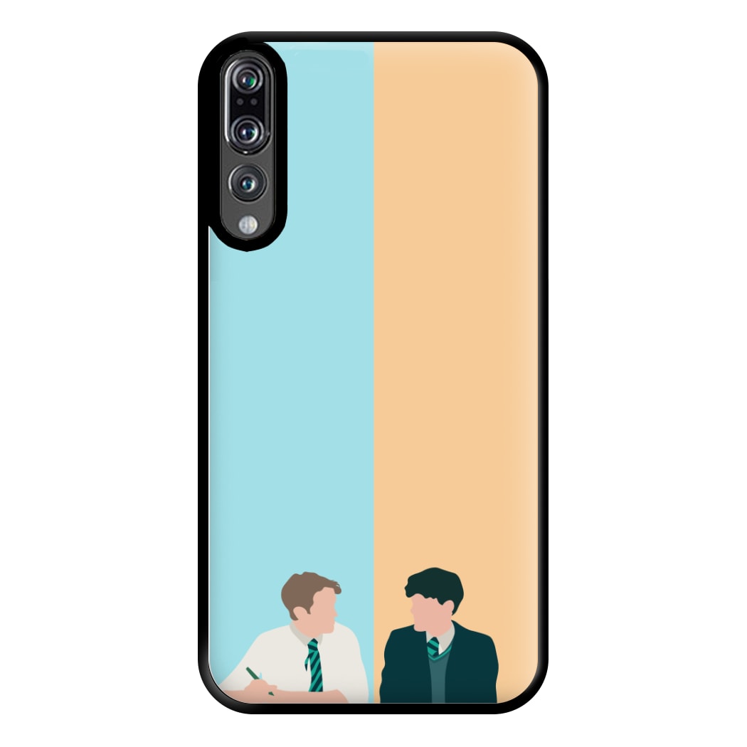 Blue And Yellow - Heart TV Phone Case for Huawei P20 Pro