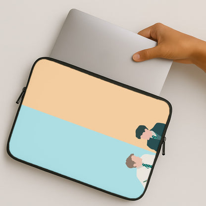 Blue And Yellow - Heart TV MacBook Case