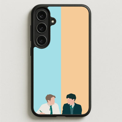 Blue And Yellow - Heart TV Phone Case for Galaxy S25FE