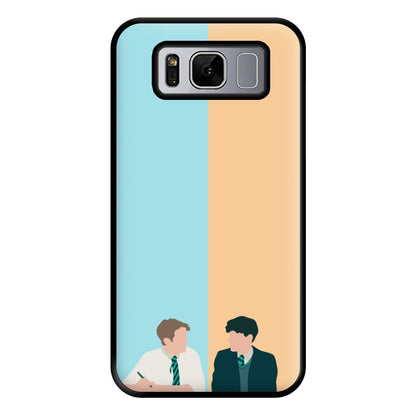 Blue And Yellow - Heart TV Phone Case for Galaxy S8 Plus