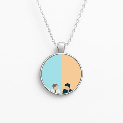 Blue And Yellow - Heart TV Necklace