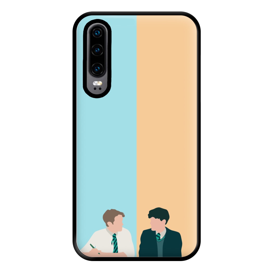 Blue And Yellow - Heart TV Phone Case for Huawei P30