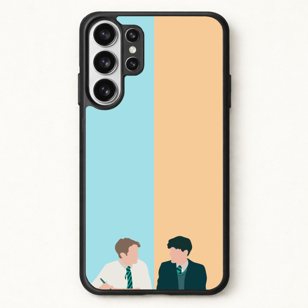 Blue And Yellow - Heart TV Phone Case for Galaxy S26 Ultra