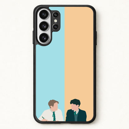 Blue And Yellow - Heart TV Phone Case for Galaxy S26 Ultra