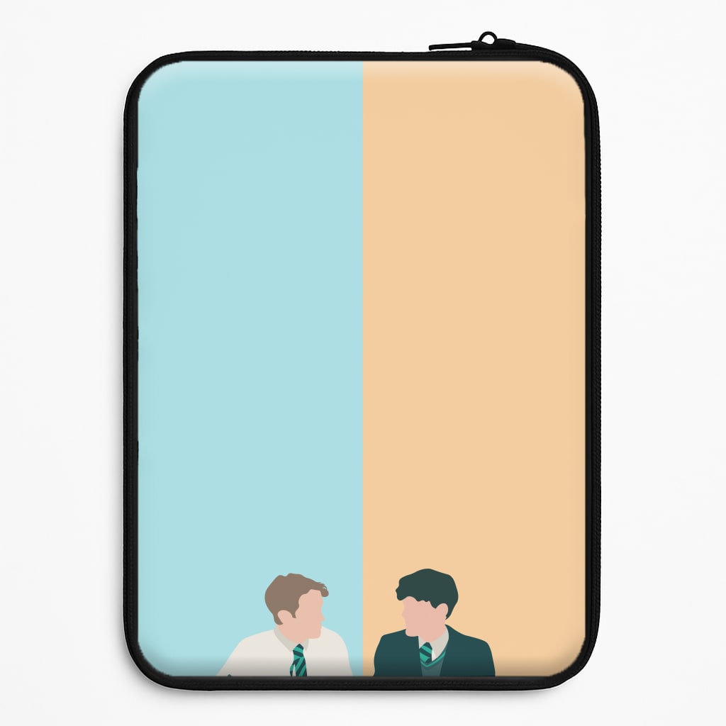 Blue And Yellow - Heart TV Laptop Sleeve