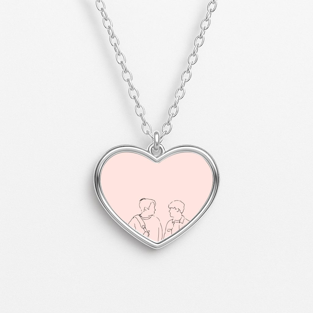 Outline - Heart TV Necklace