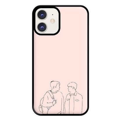 Outline - Heart TV Phone Case for iPhone 12 / 12 Pro