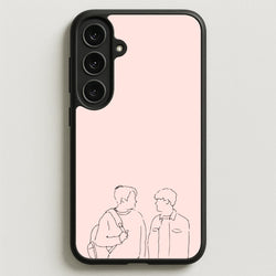 Outline - Heart TV Phone Case for Galaxy S25FE
