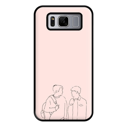 Outline - Heart TV Phone Case for Galaxy S8 Plus