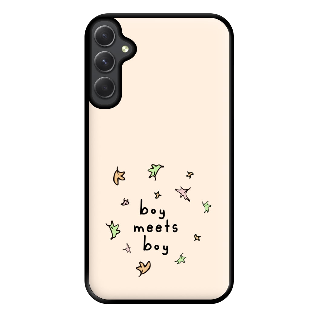 Boy Meets Boy - Heart TV Phone Case for Galaxy A34