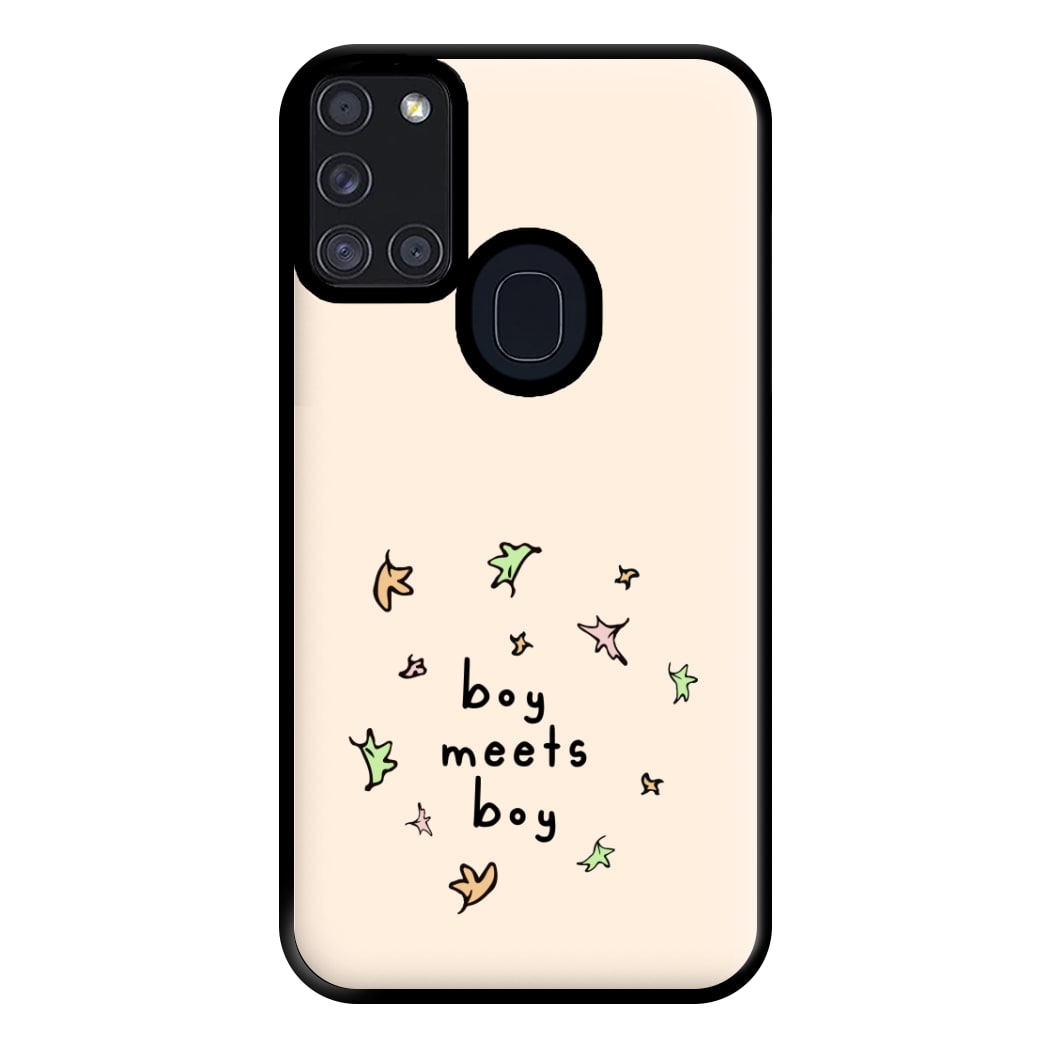 Boy Meets Boy - Heart TV Phone Case for Galaxy A21s