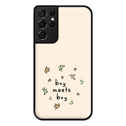 Boy Meets Boy - Heart TV Phone Case for Galaxy S21 Ultra