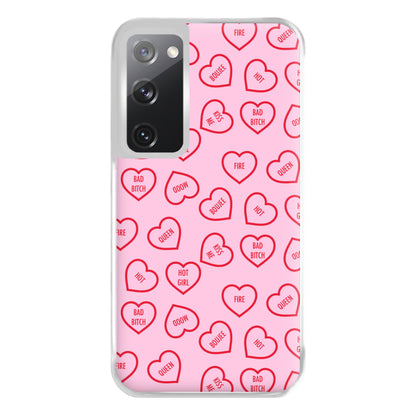 Hot Girl Summer Hearts Pattern Phone Case for Galaxy S20FE