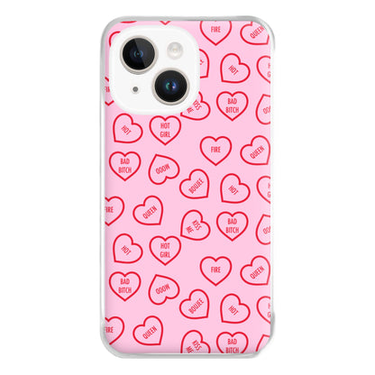 Hot Girl Summer Hearts Pattern Phone Case for iPhone 14 Plus