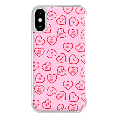 Hot Girl Summer Hearts Pattern Phone Case for iPhone XS Max