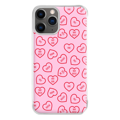 Hot Girl Summer Hearts Pattern Phone Case for iPhone 12 Pro Max